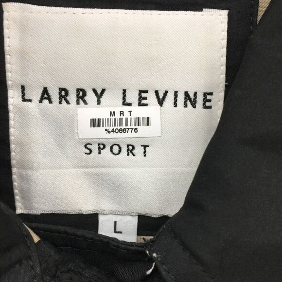 LARRY LEVINE SPORT Women's Black Water Resistant Tan Lined Coat Jacket L - Picture 6 of 13